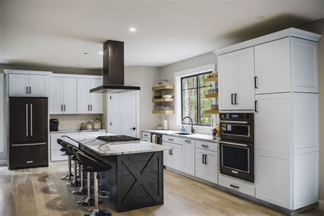 kitchens with dark wood cabinets and stainless steel appliances|black and white kitchen cabinets.